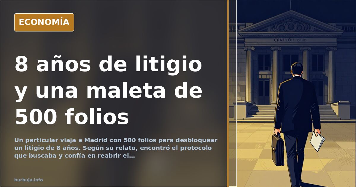 Un particular viaja a Madrid para desbloquear un litigio de 8 años