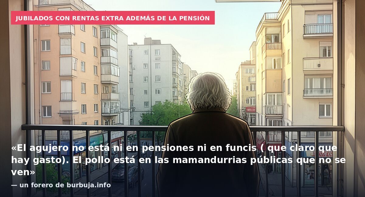 Jubilados con rentas extra además de la pensión: «El agujero no está ni en pensiones ni en funcis ( que claro que hay gasto). El pollo está en las mamandurrias públicas que no se ven» — un forero de burbuja.info