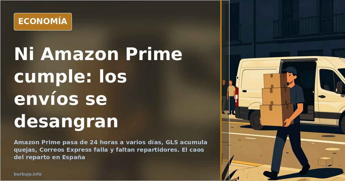 Amazon Prime: de entregar en 24 horas a siete días de retraso
