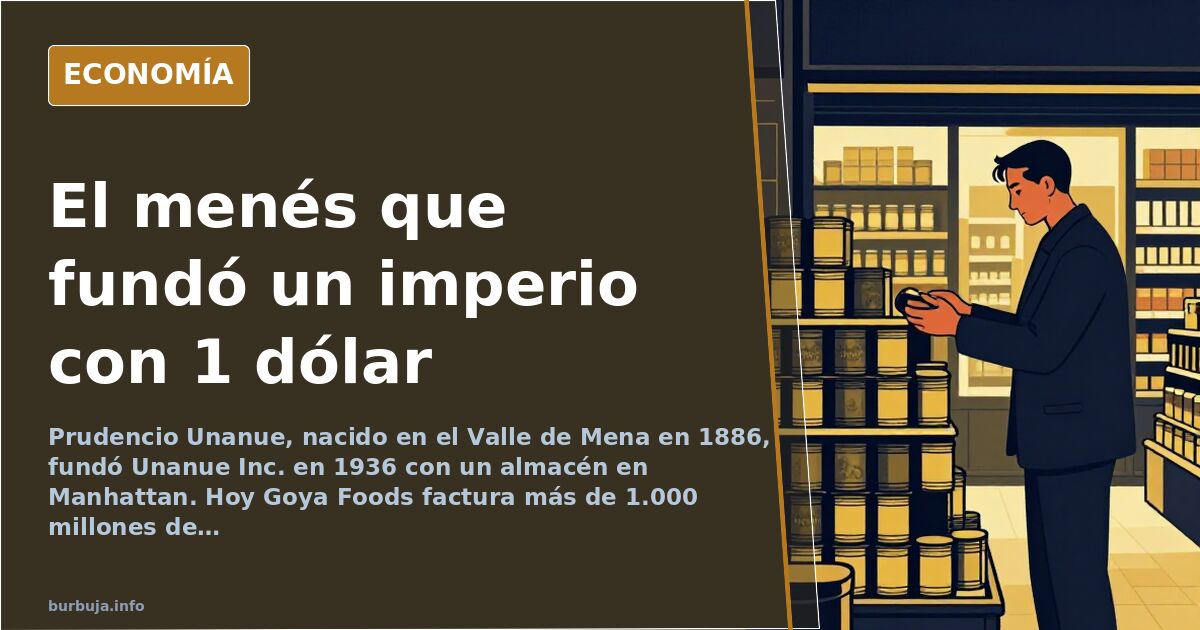 Ilustración editorial de un almacén de ultramarinos en Manhattan con latas de conservas y aceite de oliva, símbolo del imperi