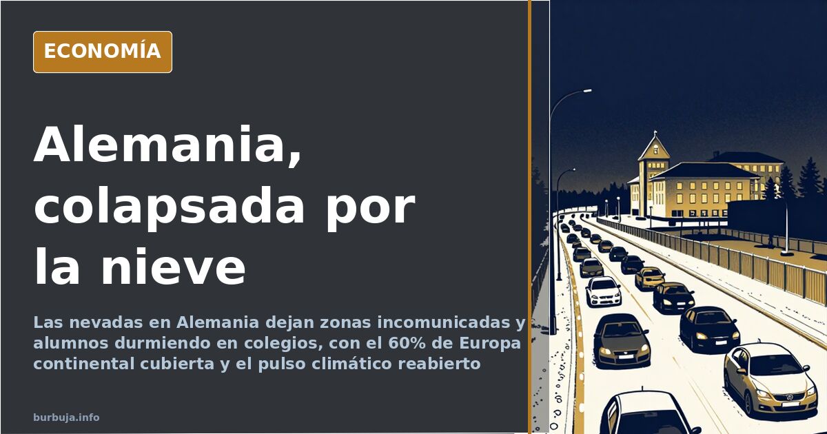 Nevadas en Alemania: el 60% de Europa continental bajo la nieve