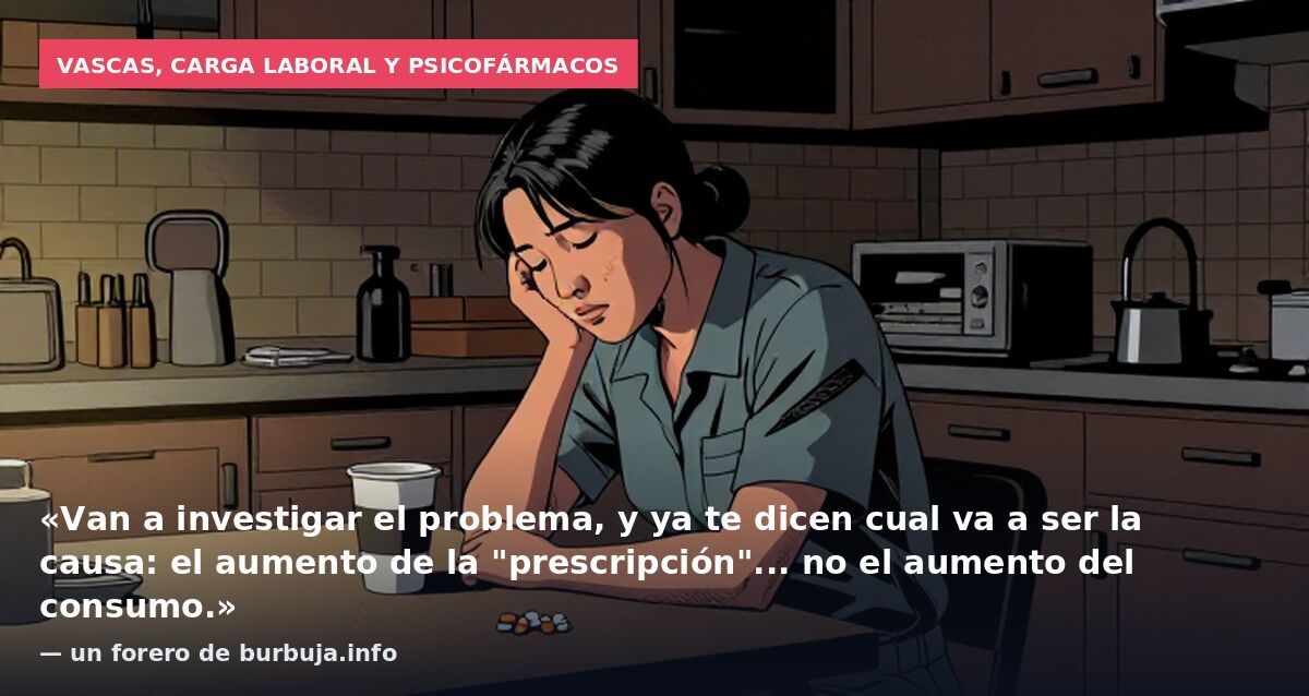 Vascas, carga laboral y psicofármacos: «Van a investigar el problema, y ya te dicen cual va a ser la causa: el aumento de la "prescripción"... no el aumento del consumo.» — un forero de burbuja.info