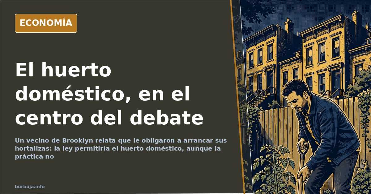 Un huerto doméstico con hortalizas en el jardín de una casa con valla blanca