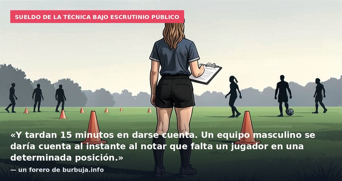 Sueldo de la técnica bajo escrutinio público: «Y tardan 15 minutos en darse cuenta. Un equipo masculino se daría cuenta al instante al notar que falta un jugador en una determinada posición.» — un forero de burbuja.info