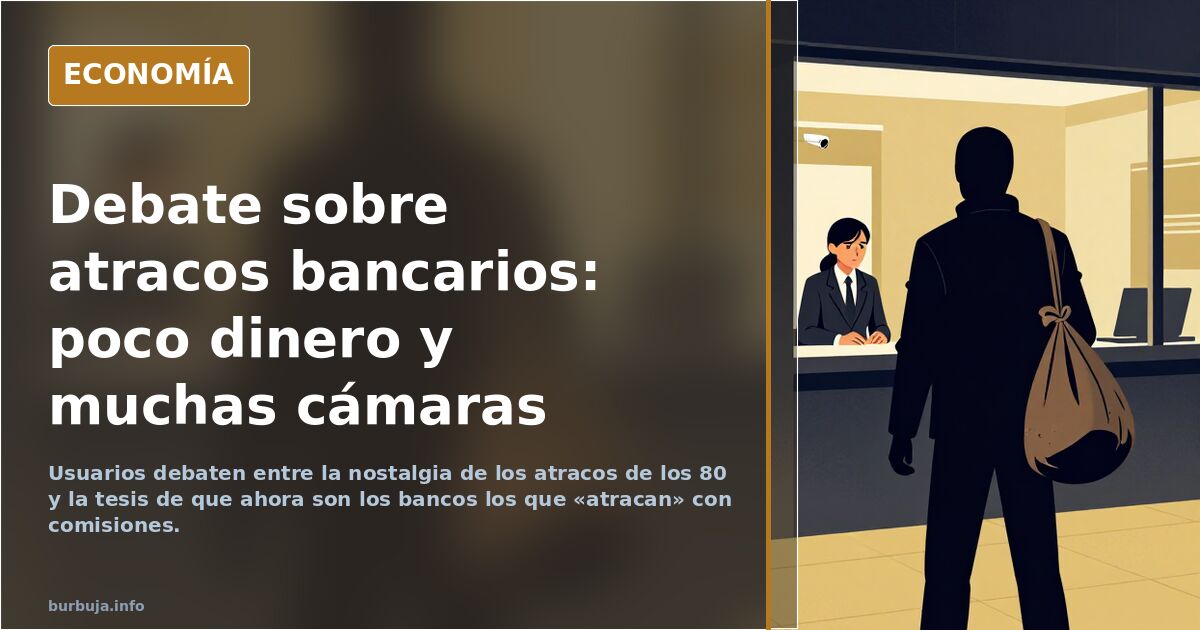 Debate: ¿por qué ya no se atracan bancos como en los 80?