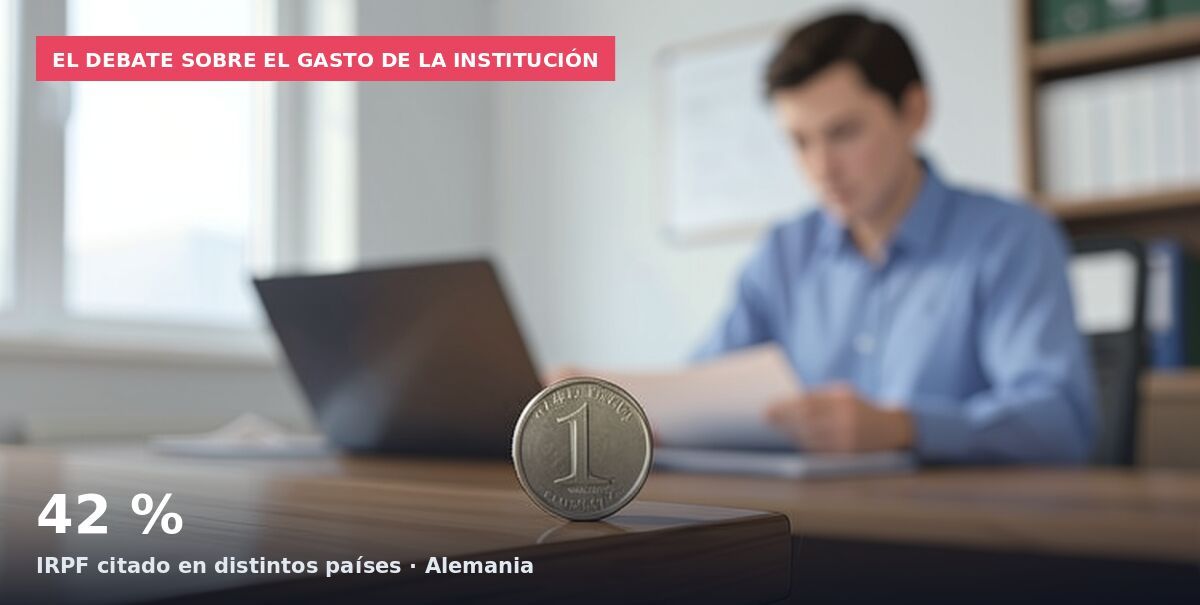 El debate sobre el gasto de la institución: 42 % IRPF citado en distintos países · Alemania