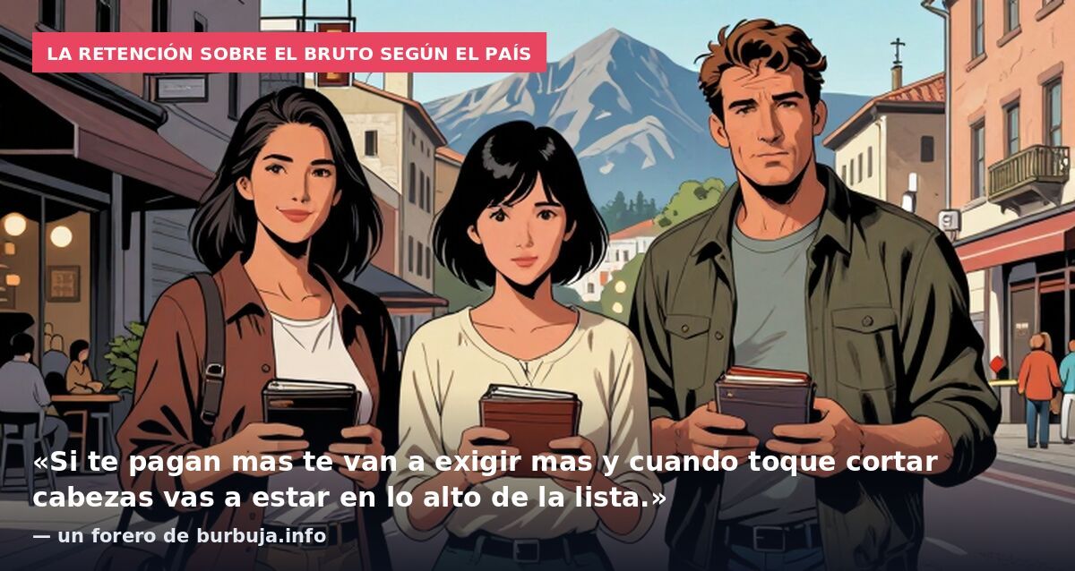 La retención sobre el bruto según el país: «Si te pagan mas te van a exigir mas y cuando toque cortar cabezas vas a estar en lo alto de la lista.» — un forero de burbuja.info