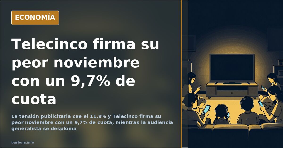 Gráfico de cuota de pantalla con Antena 3 y Telecinco a la baja frente al aumento de audiencia de los canales temáticos