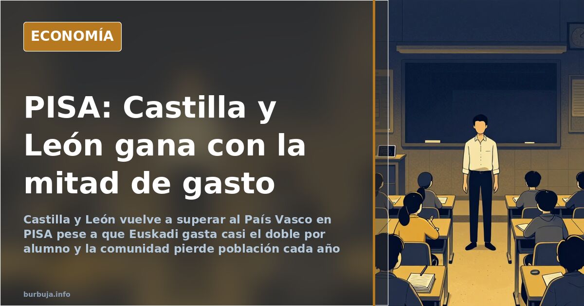 Castilla y León lidera PISA y el País Vasco pincha con doble gasto