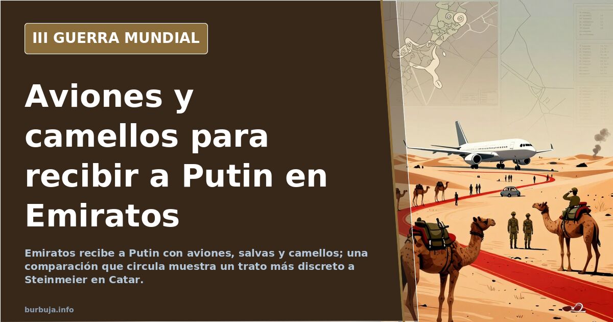 Putin llega a Emiratos entre salvas, caballos y aviones