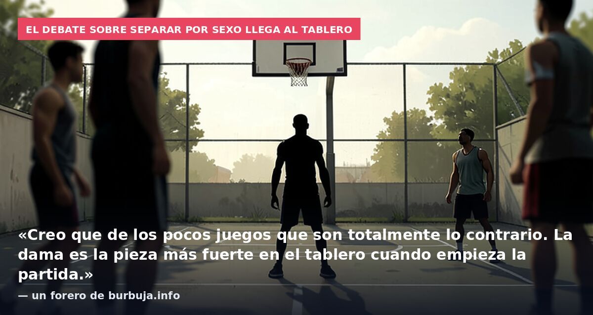 El debate sobre separar por sexo llega al tablero: «Creo que de los pocos juegos que son totalmente lo contrario. La dama es la pieza más fuerte en el tablero cuando empieza la partida.» — un forero de burbuja.info