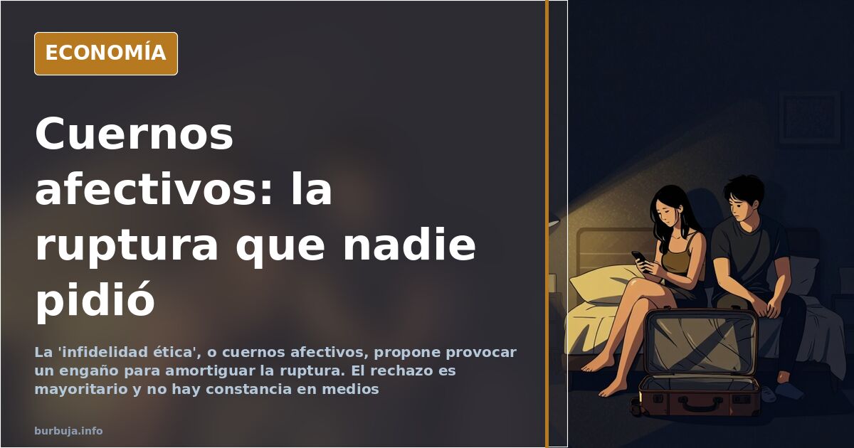 Cuernos afectivos: la «infidelidad ética» que genera rechazo