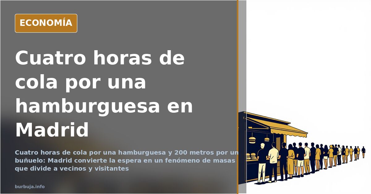 Madrid o la 'jaranafilia': colas de 4 horas por una hamburguesa
