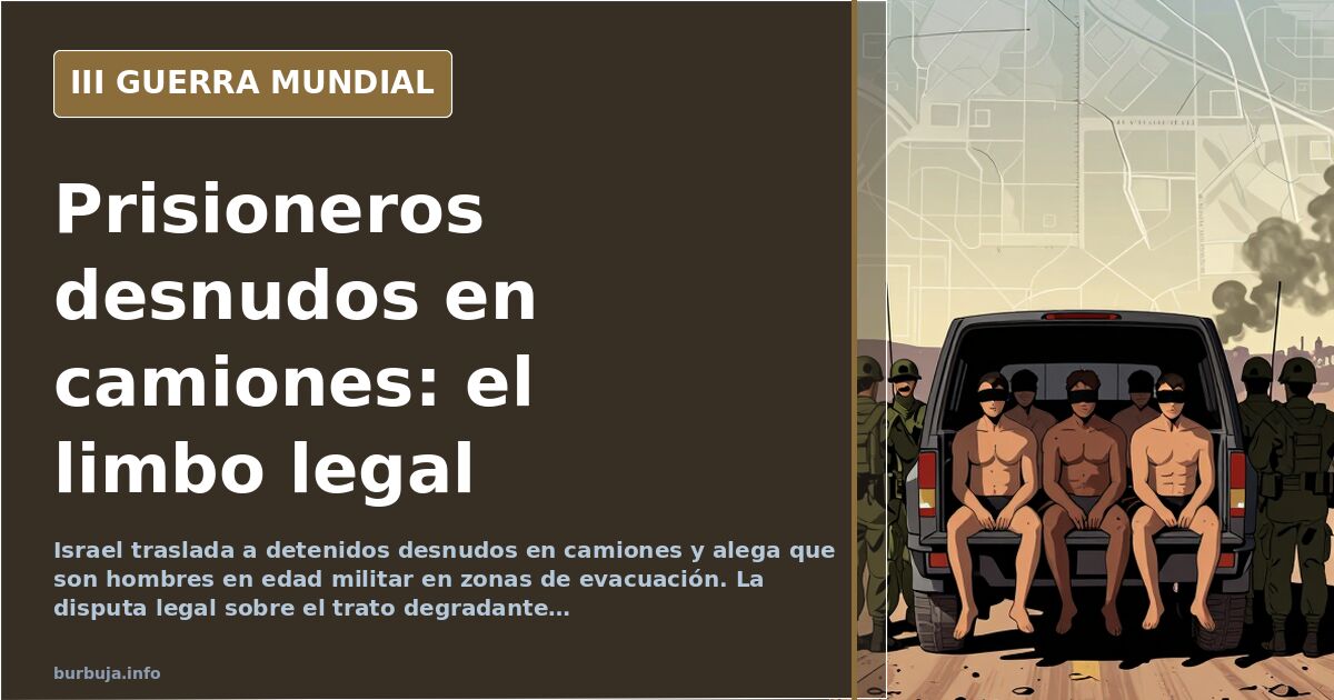 Prisioneros desnudos en camiones: la disputa legal que Israel no cierra