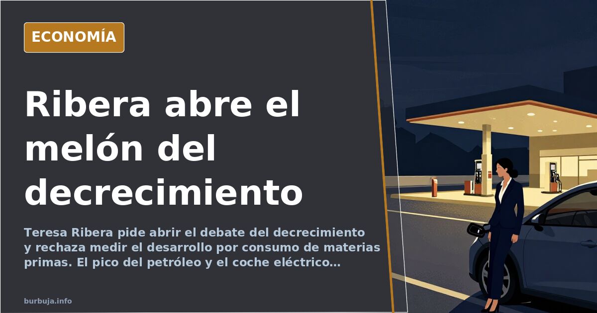 Ribera abre el debate del decrecimiento: «Quiero que crezca el bienestar»