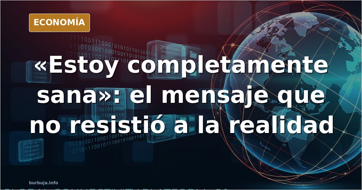 Ilustración editorial de una silueta femenina frente a un gráfico de constantes vitales, con la frase «completamente sana» di