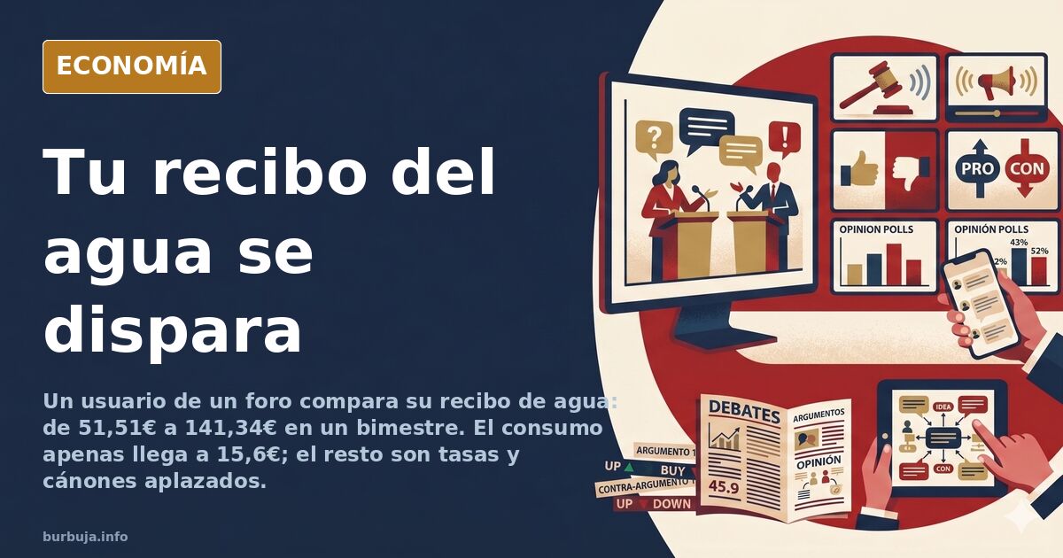 Un recibo del agua en Valencia pasa de 51,51€ a 141,34€