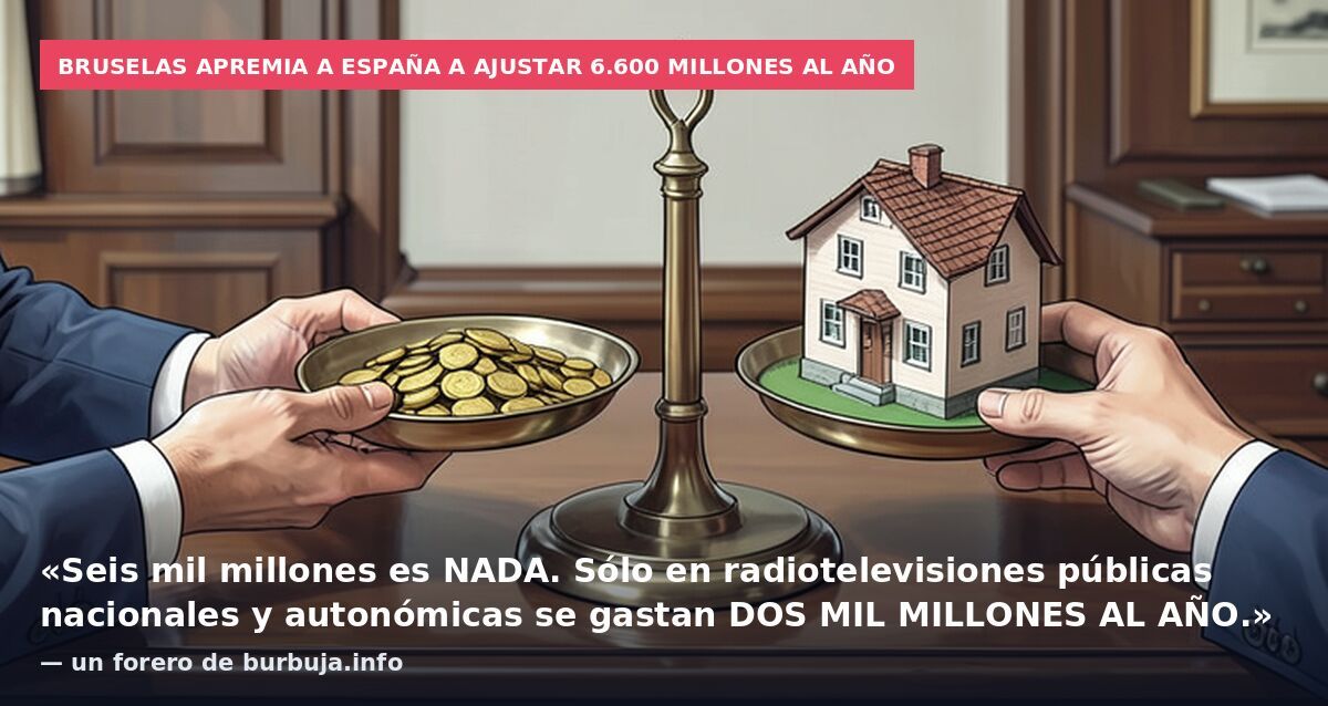 Bruselas apremia a España a ajustar 6.600 millones al año: «Seis mil millones es NADA. Sólo en radiotelevisiones públicas nacionales y autonómicas se gastan DOS MIL MILLONES AL AÑO.» — un forero de burbuja.info