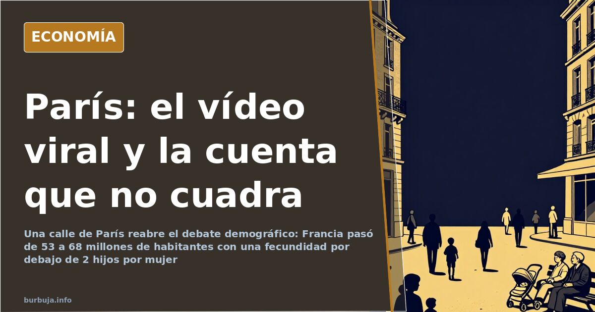 Ilustración editorial de una calle comercial con viandantes y comercios, en la zona de París señalada en el vídeo difundido