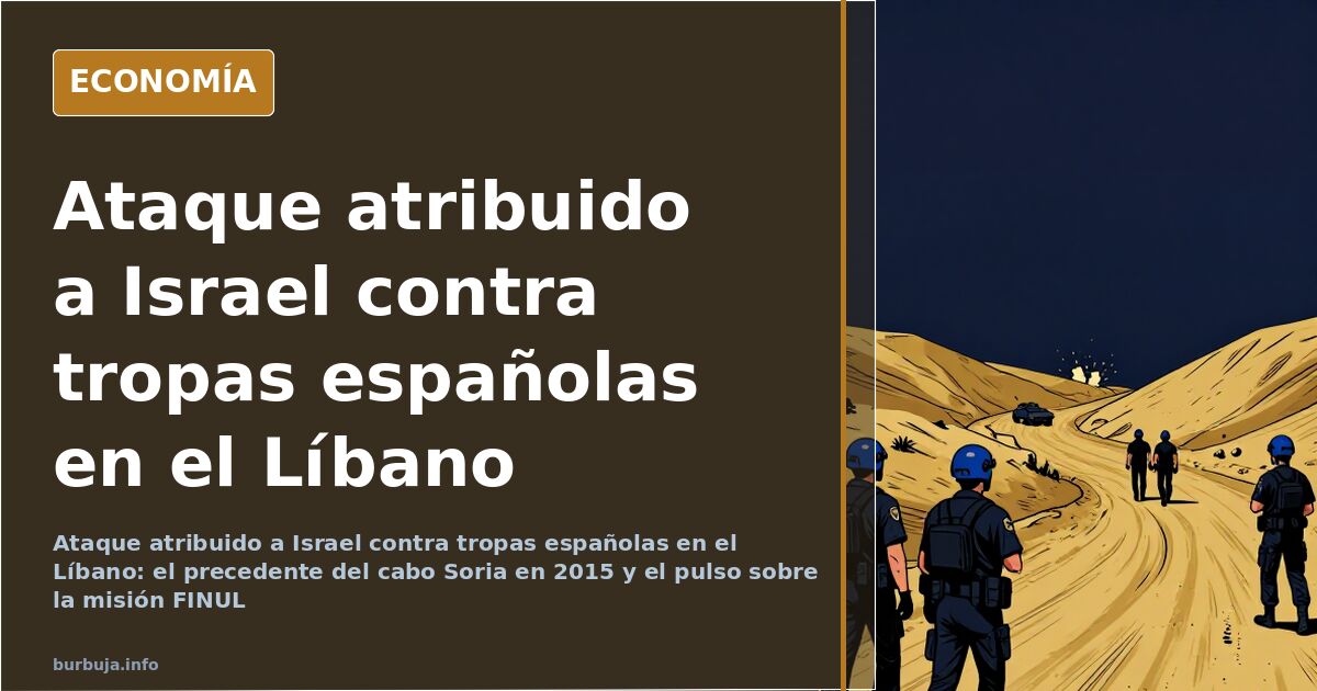 Ataque atribuido a Israel contra tropas españolas en el Líbano
