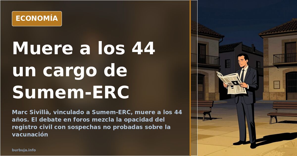 Muere a los 44 años Marc Sivillà, vinculado a Sumem-ERC