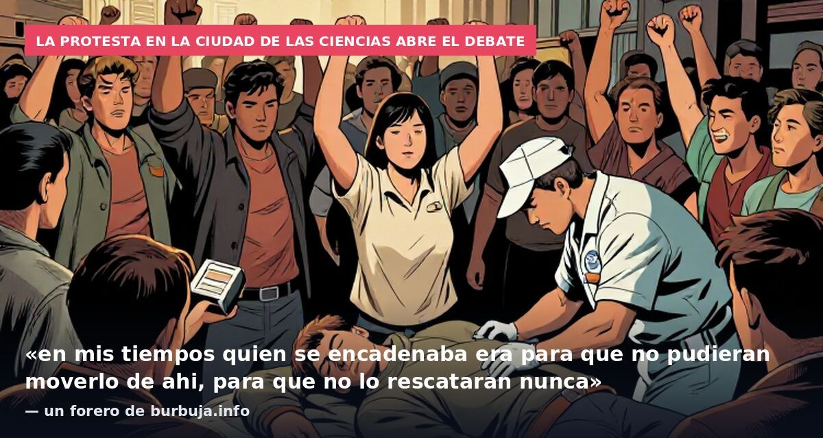 La protesta en la Ciudad de las Ciencias abre el debate: «en mis tiempos quien se encadenaba era para que no pudieran moverlo de ahi, para que no lo rescataran nunca» — un forero de burbuja.info