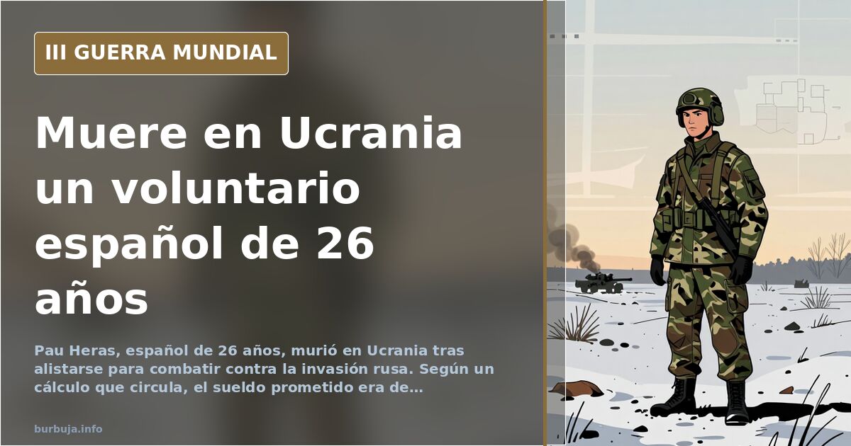 Muere en Ucrania un voluntario español de 26 años