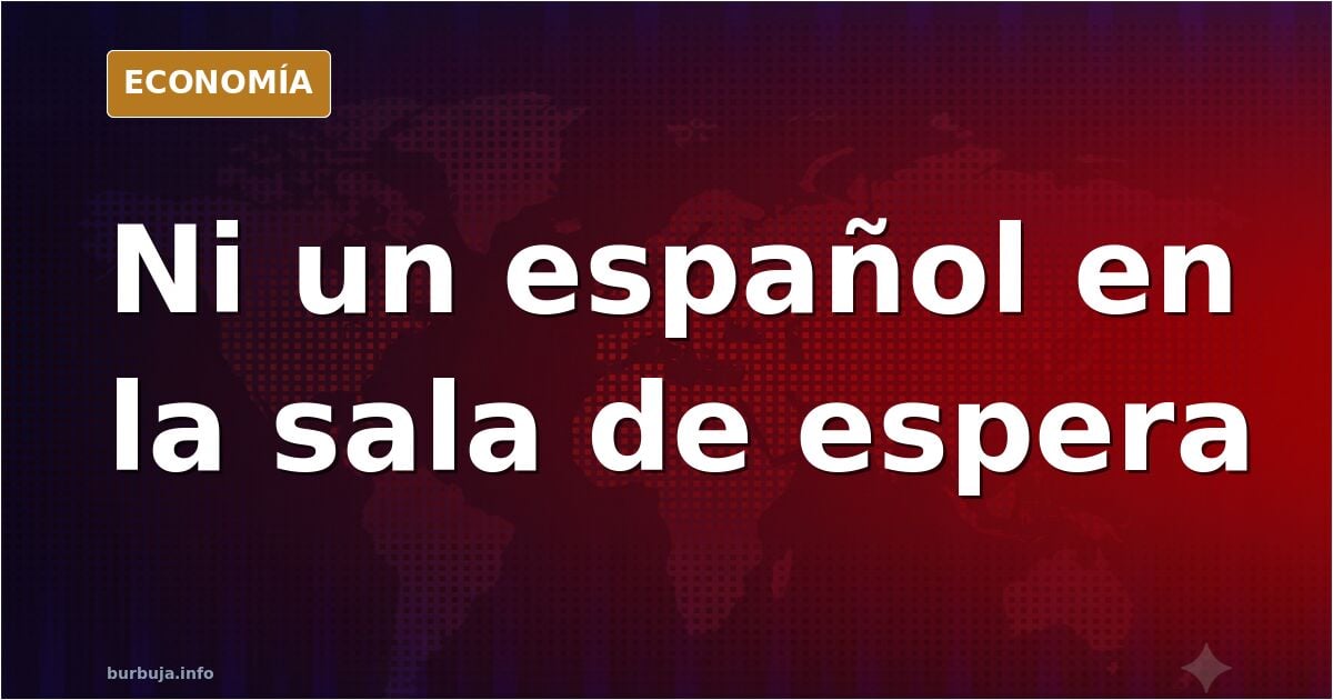 Sala de espera de un centro de salud con sillas vacías y una figura solitaria al fondo