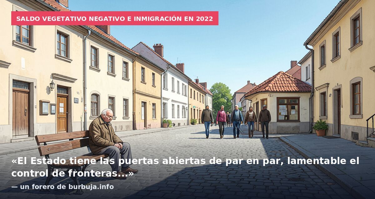 Saldo vegetativo negativo e inmigración en 2022: «El Estado tiene las puertas abiertas de par en par, lamentable el control de fronteras...» — un forero de burbuja.info