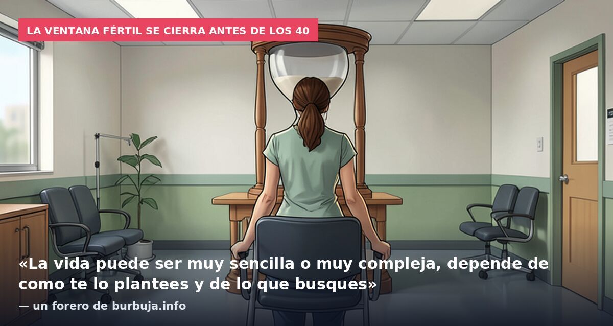 La ventana fértil se cierra antes de los 40: «La vida puede ser muy sencilla o muy compleja, depende de como te lo plantees y de lo que busques» — un forero de burbuja.info