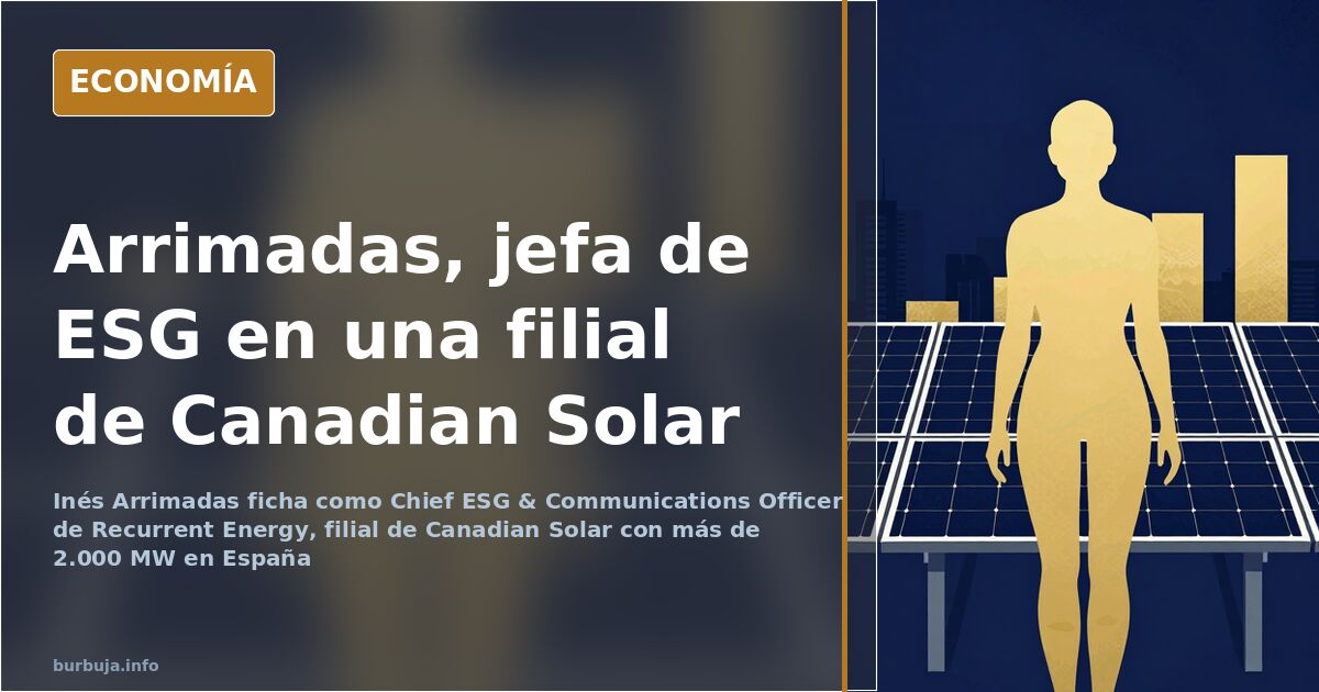 Inés Arrimadas como directiva de ESG ante gráficos de proyectos fotovoltaicos y expansión energética