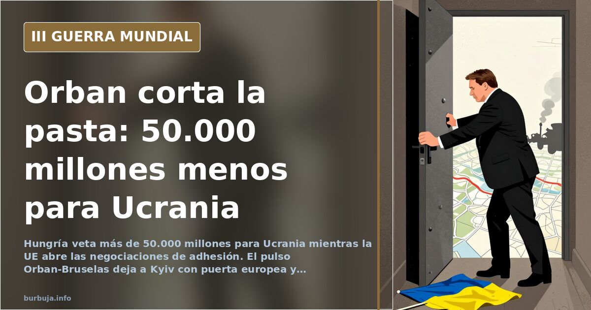 Orban bloquea 50.000 millones a Ucrania y la UE abre la puerta a Kyiv