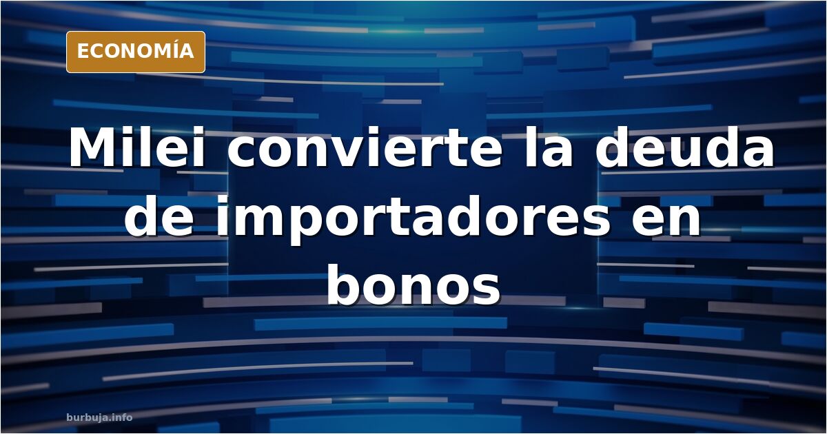 Ilustración editorial de un edificio institucional con documentos y bonos en dólares, símbolo de la conversión de deuda del B