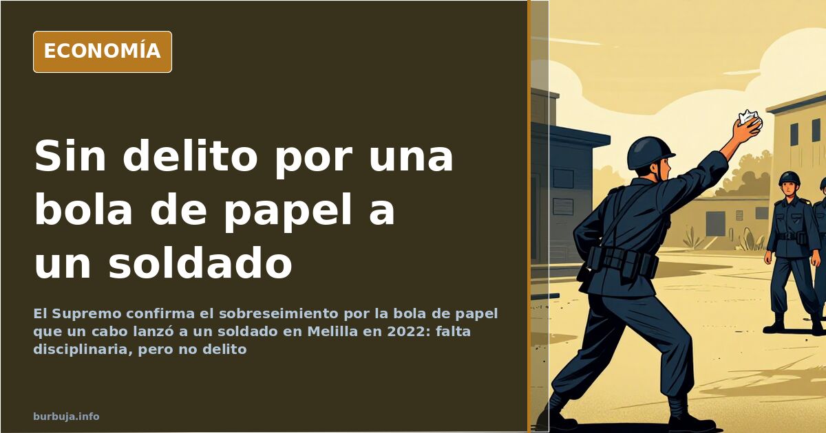 El Supremo no ve delito en la bola de papel a un soldado