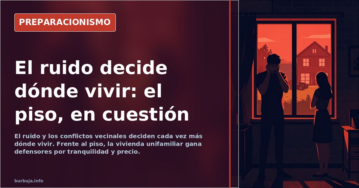 Vivir en un piso es masoquista: el ruido como criterio de compra