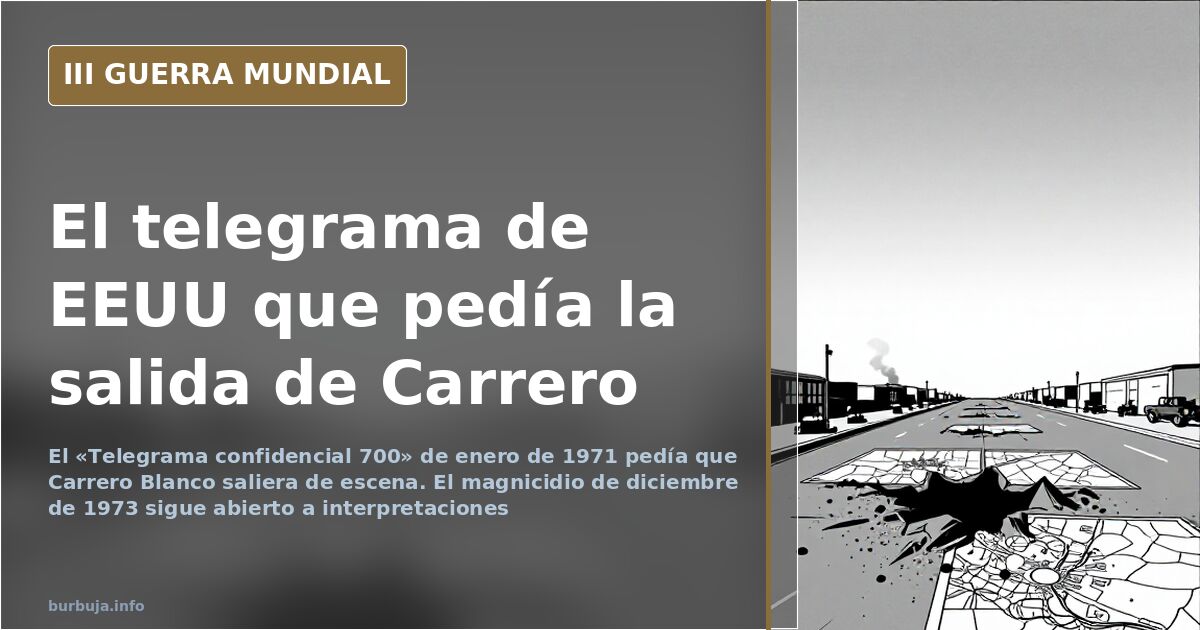 Carrero Blanco y el telegrama 700: la sombra de EEUU en 1973