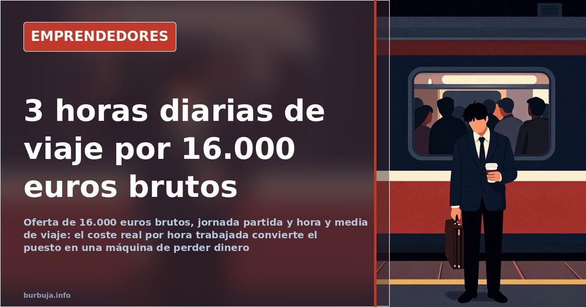 1 hora y media de viaje por 16.000 euros brutos: el trabajo que no compensa