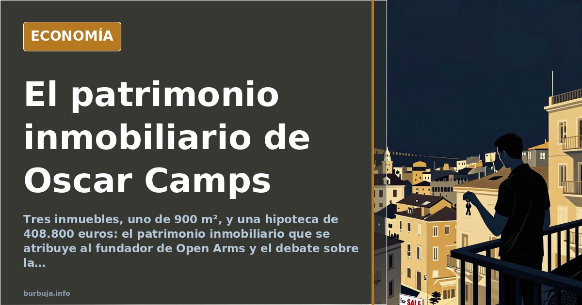 Oscar Camps: tres inmuebles y una hipoteca de 408.800 euros