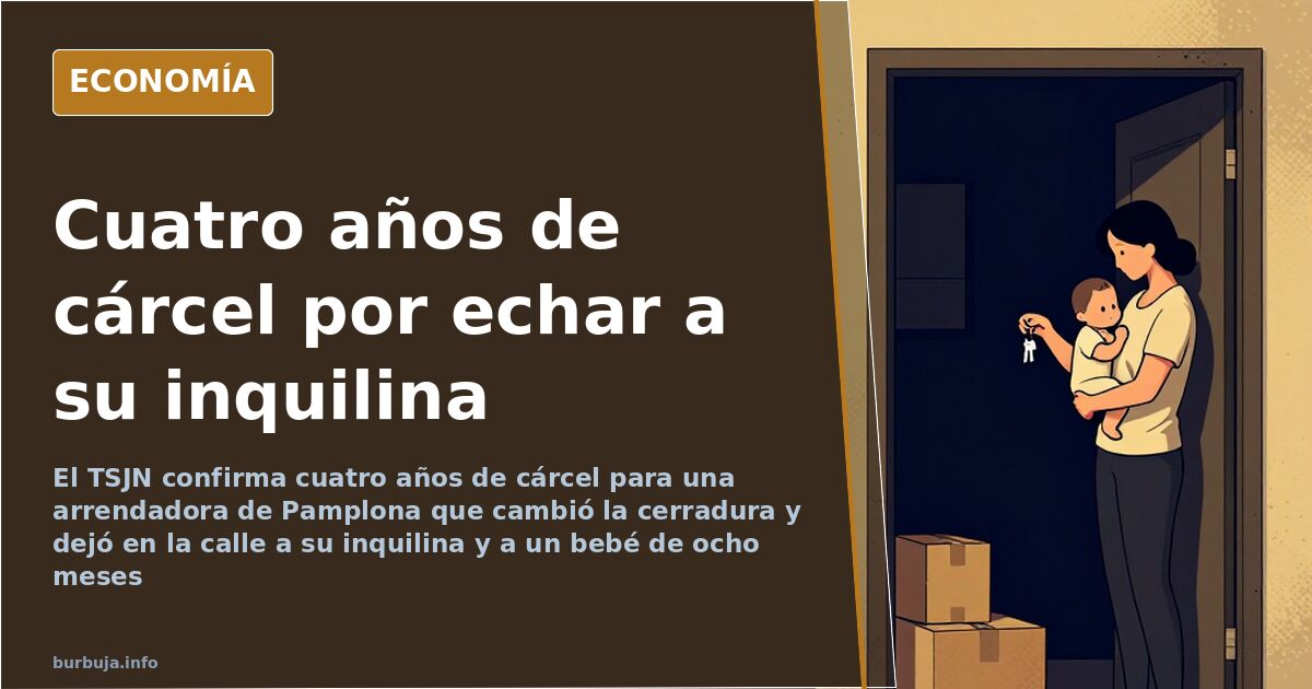 Cuatro años de cárcel por cambiar la cerradura a su inquilina
