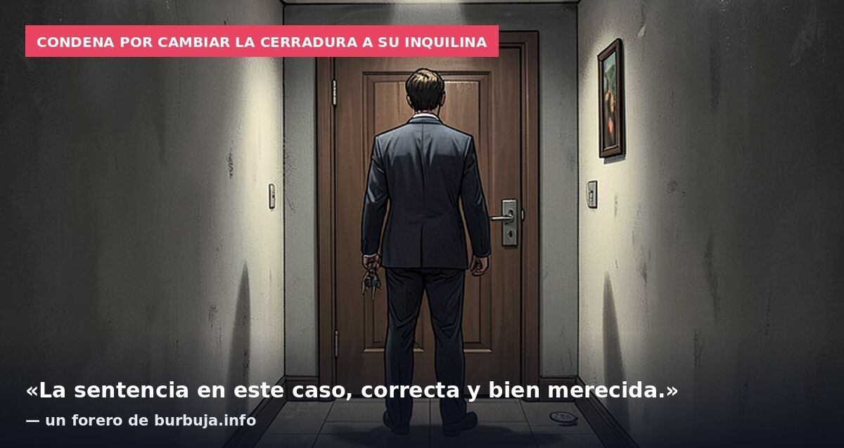 Condena por cambiar la cerradura a su inquilina: «La sentencia en este caso, correcta y bien merecida.» — un forero de burbuja.info