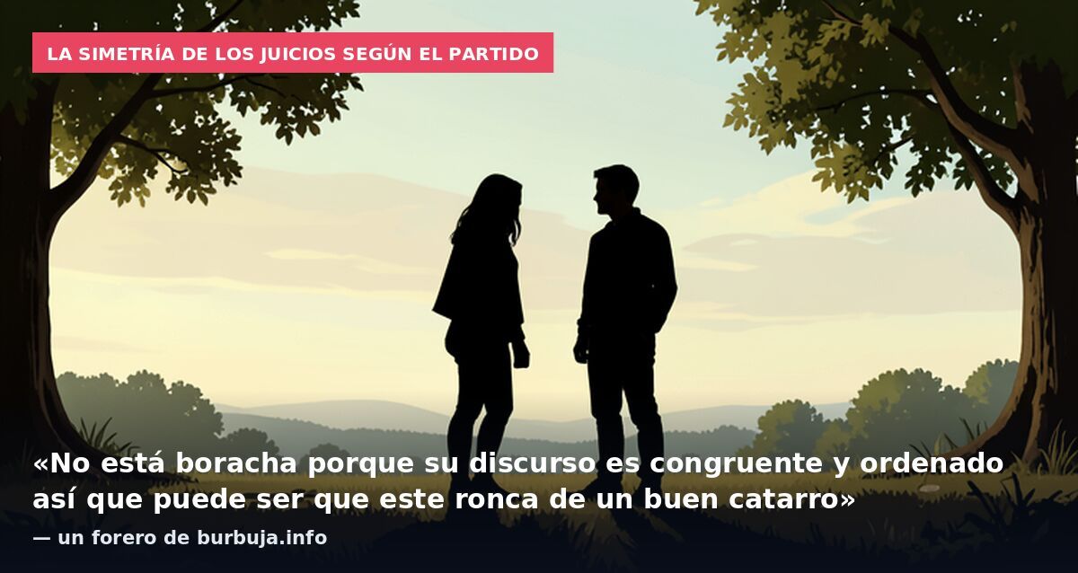 La simetría de los juicios según el partido: «No está boracha porque su discurso es congruente y ordenado así que puede ser que este ronca de un buen catarro» — un forero de burbuja.info