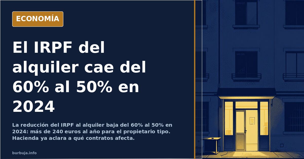 Puerta de una vivienda alquilada con un contrato sobre la mesa y una calculadora junto al recibo del IRPF del alquiler