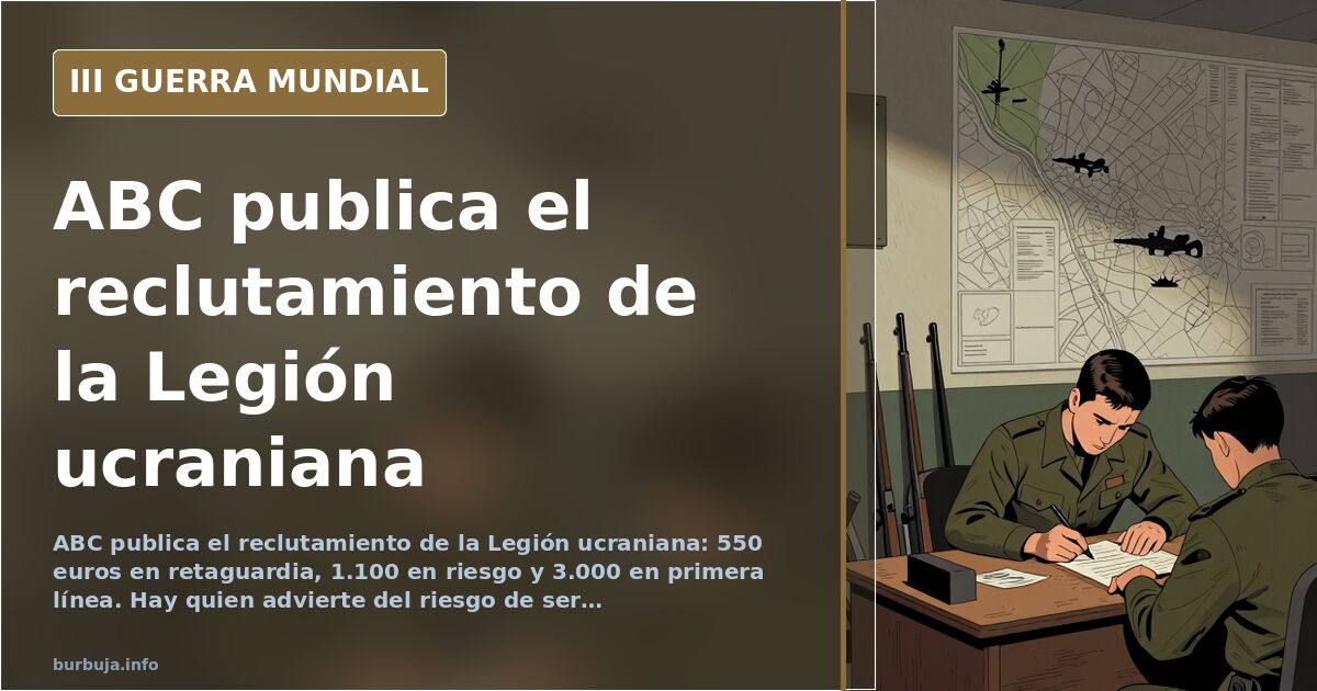 ABC publica el reclutamiento de la Legión Internacional ucraniana