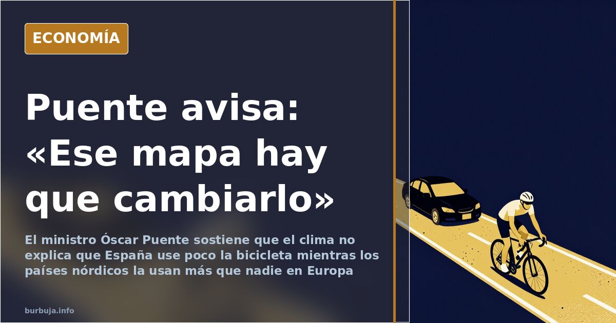 Puente: el clima no explica por qué España usa tan poco la bici
