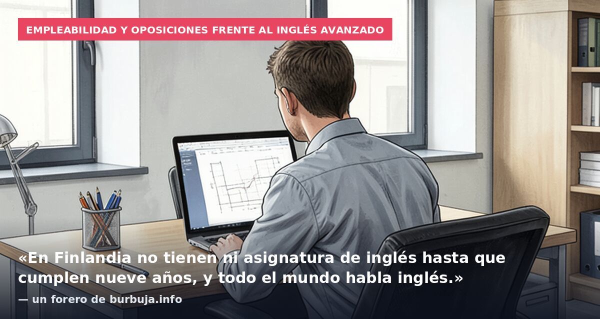 Empleabilidad y oposiciones frente al inglés avanzado: «En Finlandia no tienen ni asignatura de inglés hasta que cumplen nueve años, y todo el mundo habla inglés.» — un forero de burbuja.info