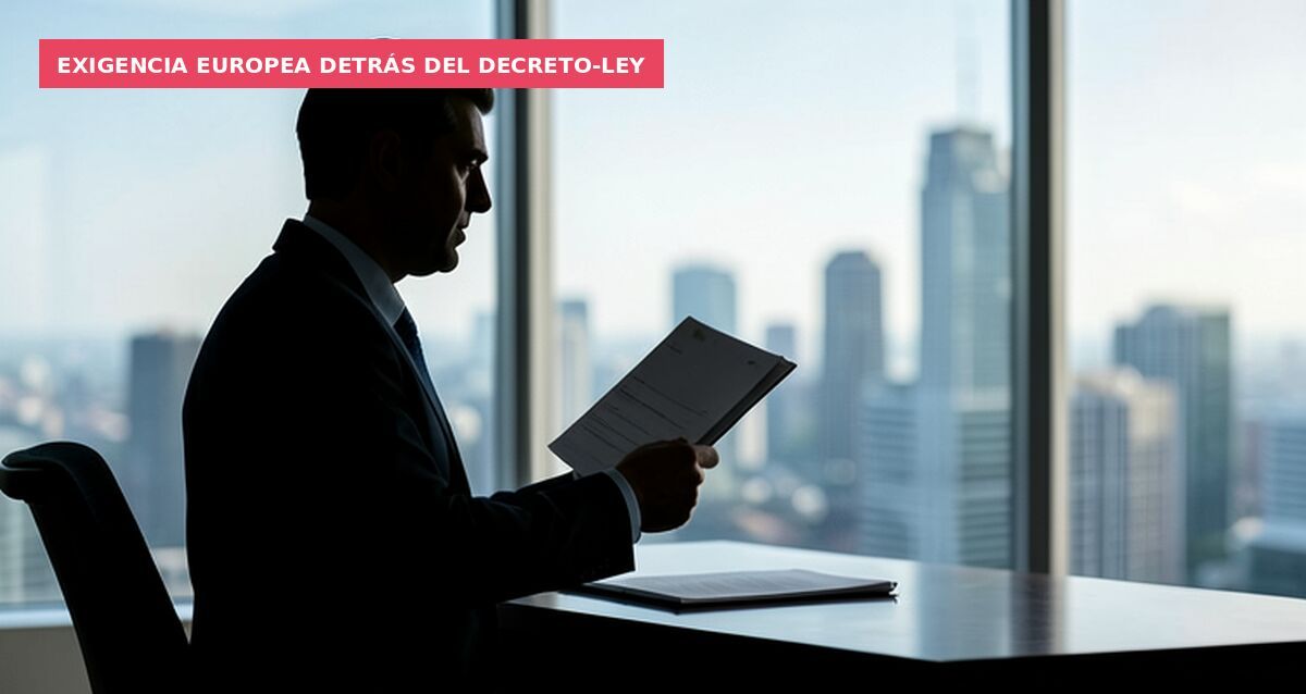 Exigencia europea detrás del decreto-ley