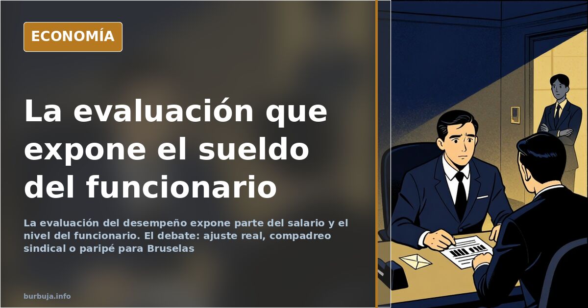 Despacho de una oficina pública con una tabla de evaluación del desempeño de funcionarios sobre la mesa