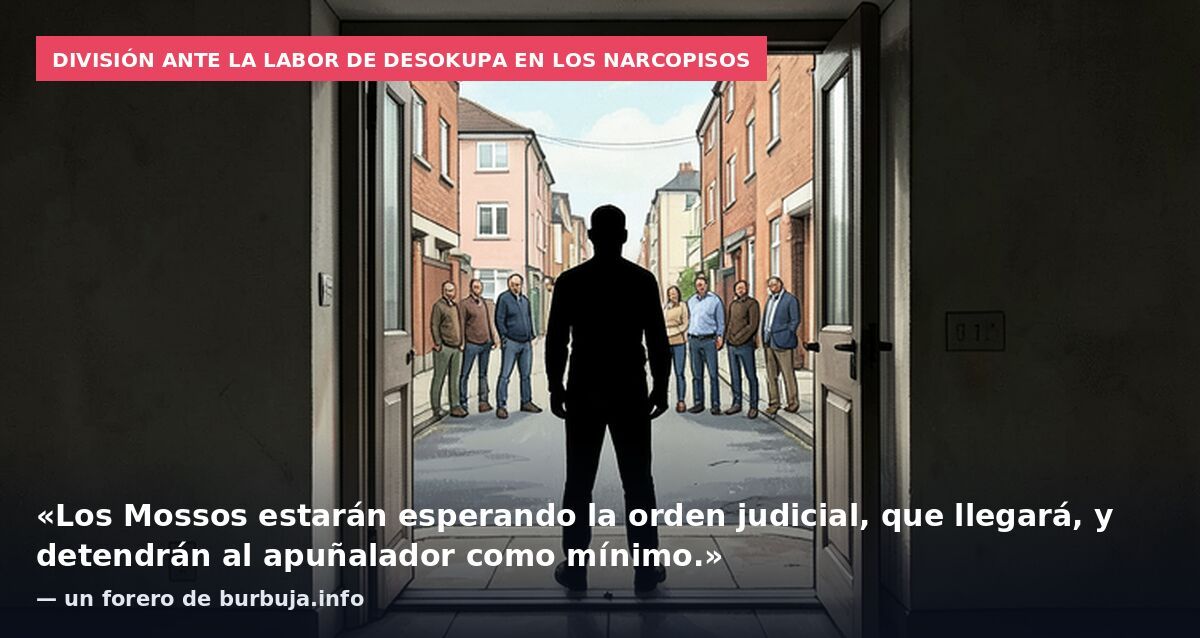División ante la labor de Desokupa en los narcopisos: «Los Mossos estarán esperando la orden judicial, que llegará, y detendrán al apuñalador como mínimo.» — un forero de burbuja.info