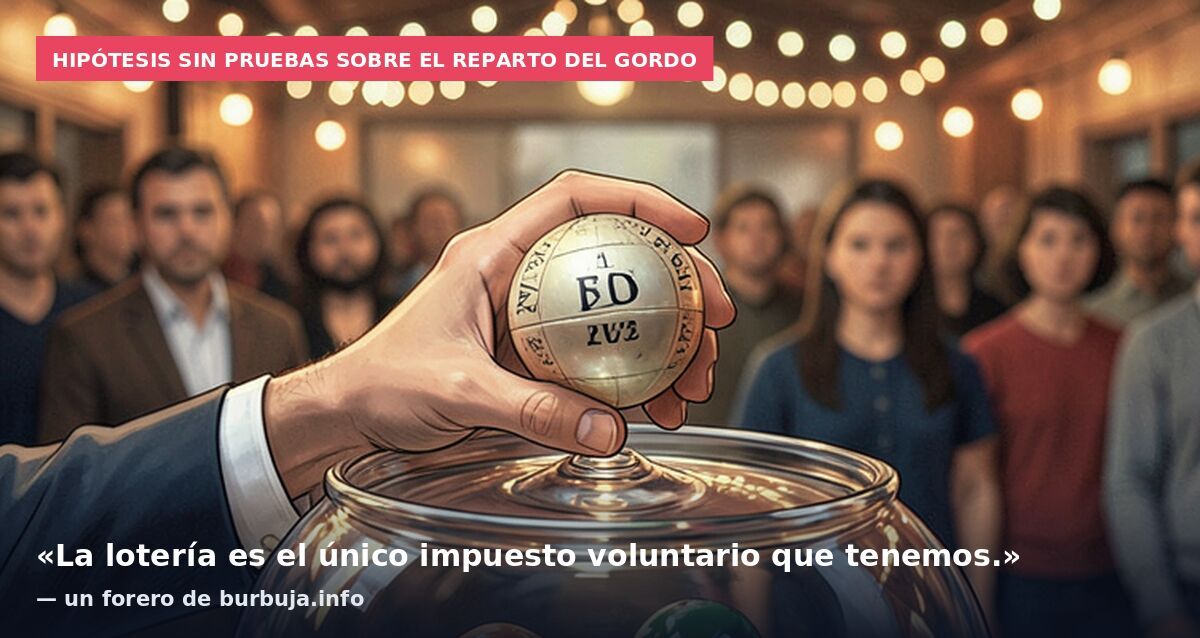 Hipótesis sin pruebas sobre el reparto del Gordo: «La lotería es el único impuesto voluntario que tenemos.» — un forero de burbuja.info