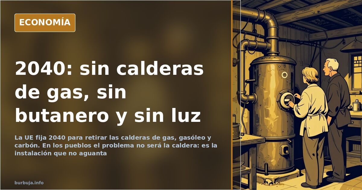 Calderas de gas: la Unión Europea fija su final en 2040
